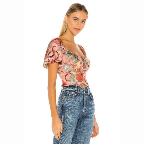 Finders Keepers Elisa Top in Pink Snake - Picture 3 of 5